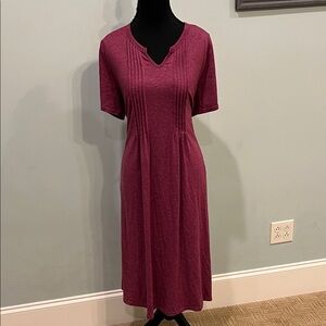 Chic Burgundy Midi Dress for Women